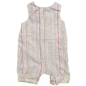 Lullaby Club Newborn Baby Girl Clothes Cotton Striped Floral Romper Overalls